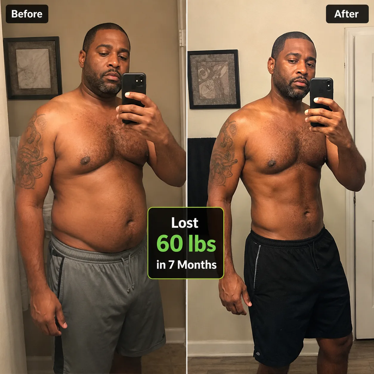 Patient lost 60 lbs in 7 months