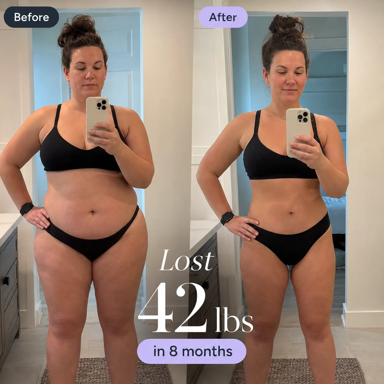 Patient lost 42 lbs in 8 months