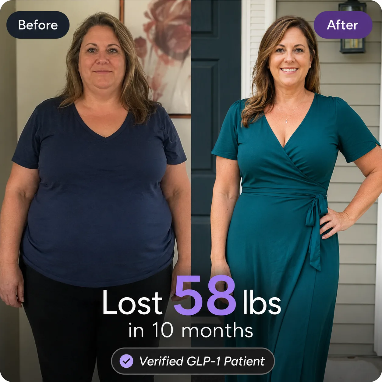 Patient lost 58 lbs in 10 months
